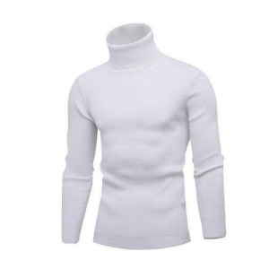 Pull Col roulé Blanc - DILEO 